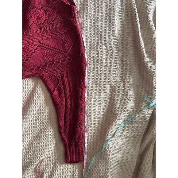 Gap Women’s cable knit sweater burgundy mock neck pullover - Picture 4 of 6